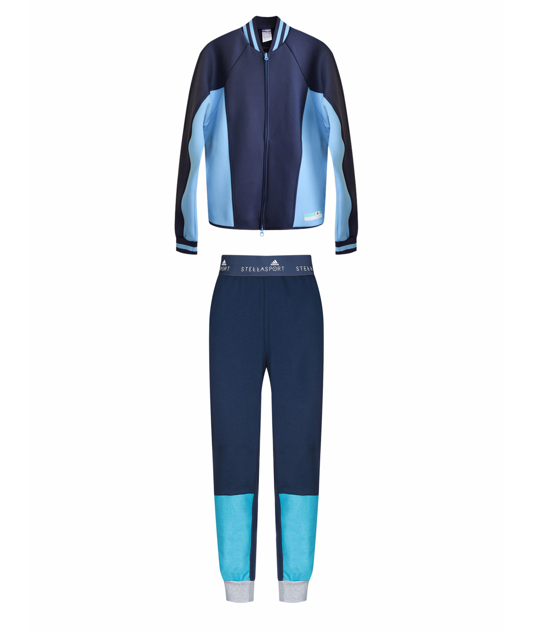 STELLA MCCARTNEY Синий хлопко-эластановый костюм с брюками, фото 1