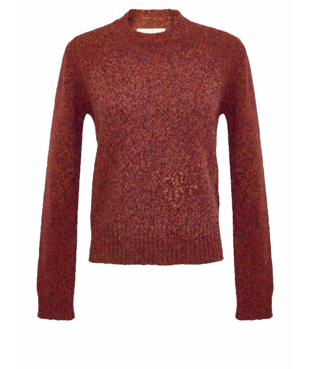 JIL SANDER Бордовый шелковый джемпер / свитер, фото 1