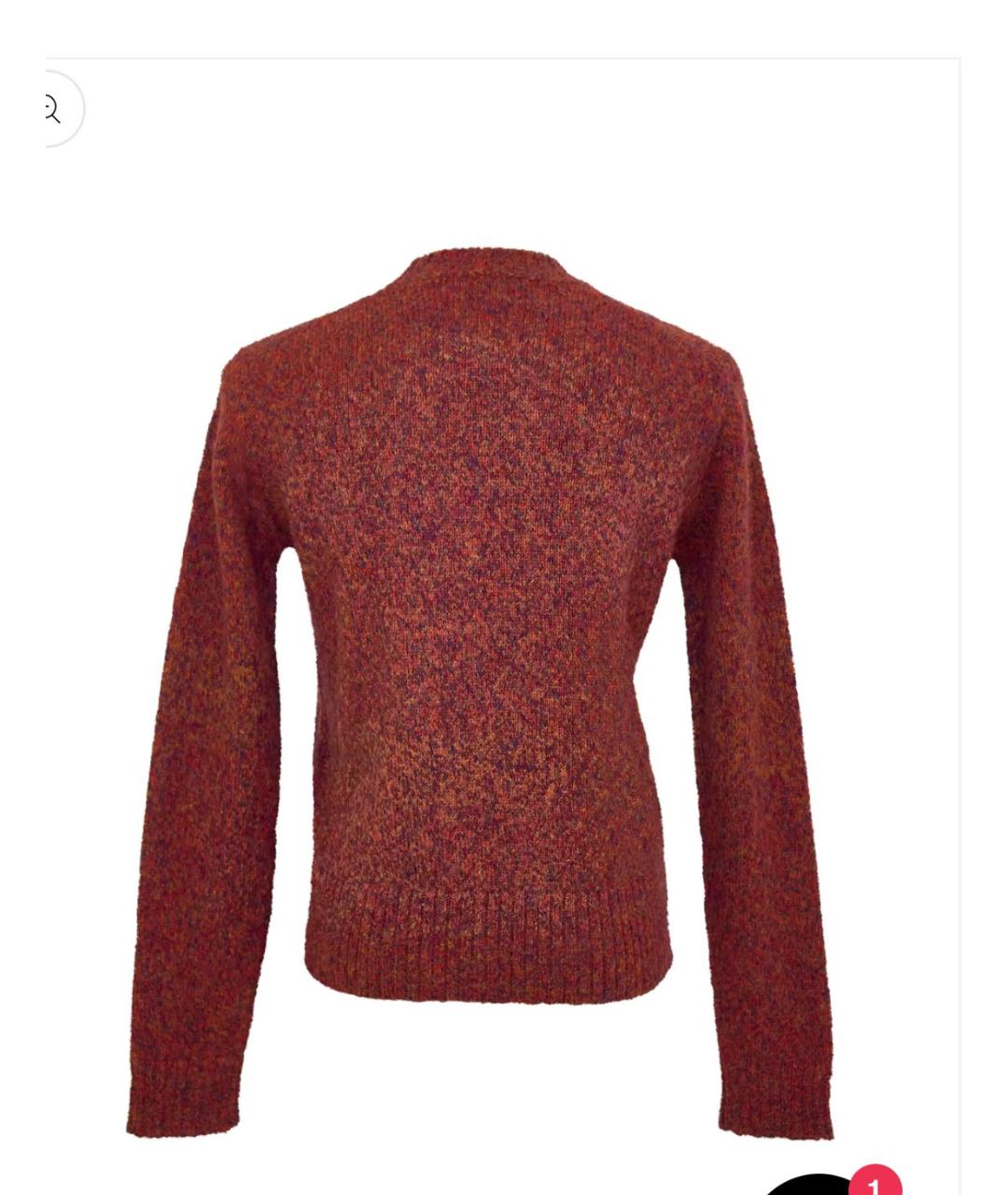 JIL SANDER Бордовый шелковый джемпер / свитер, фото 3