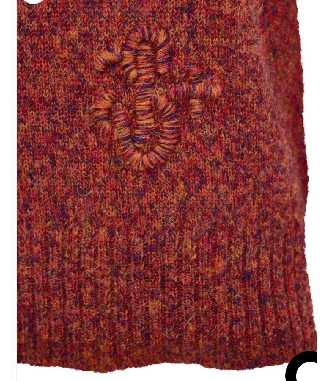 JIL SANDER Бордовый шелковый джемпер / свитер, фото 2