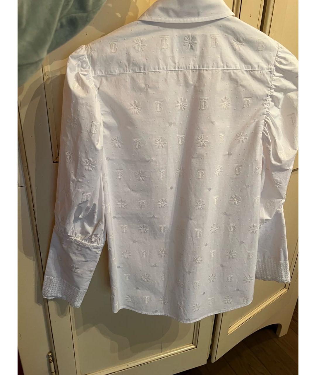 BURBERRY Белая хлопковая рубашка/блузка, фото 4
