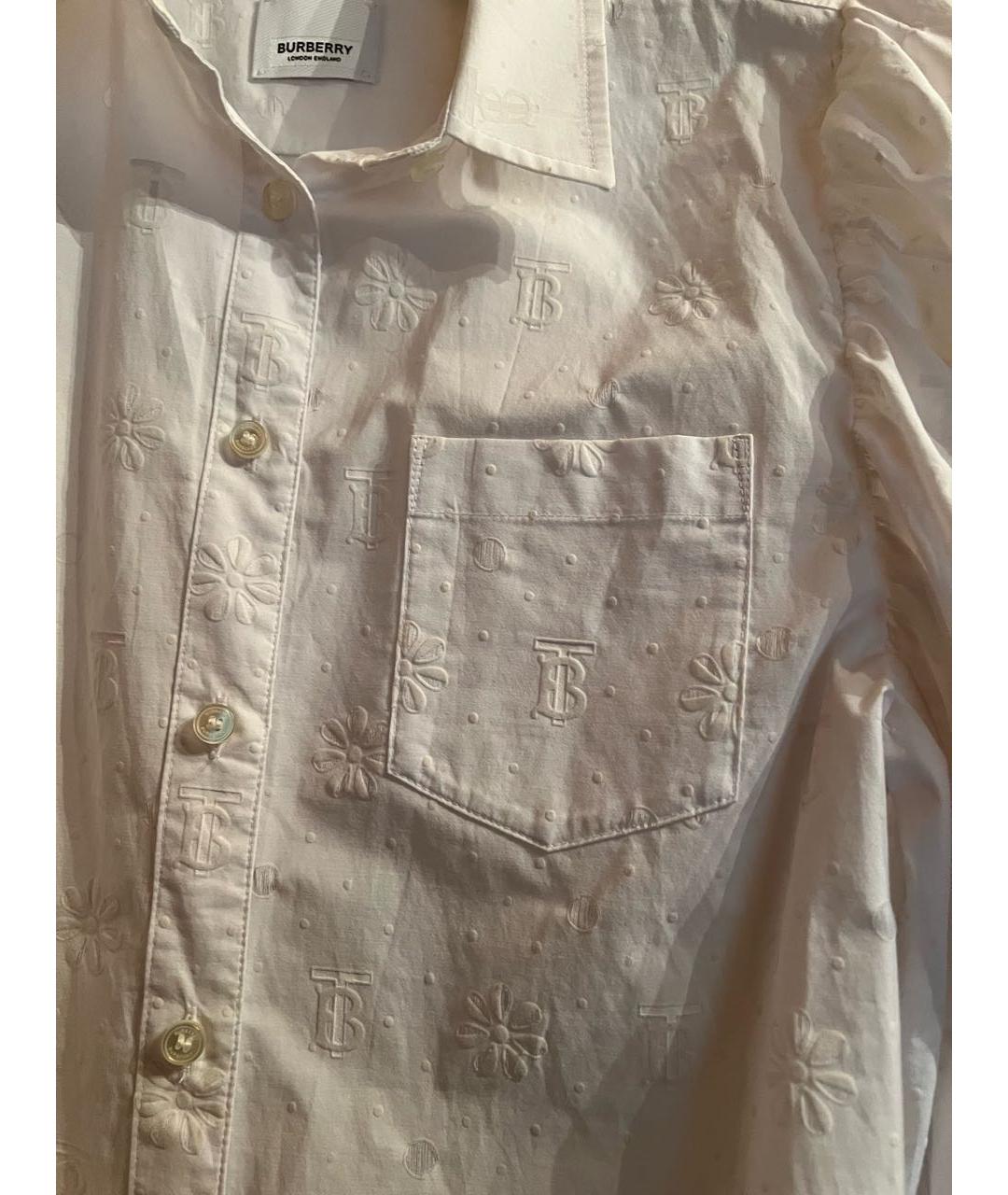 BURBERRY Белая хлопковая рубашка/блузка, фото 3