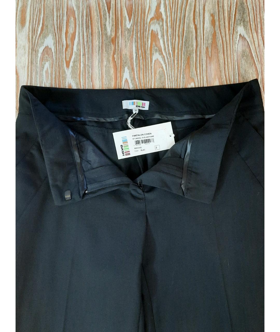 BA&SH Черные шерстяные прямые брюки, фото 3