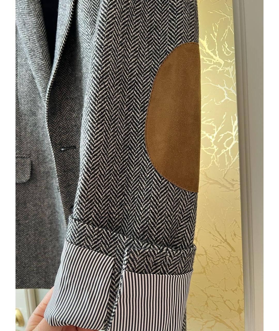 CELINE PRE-OWNED Серый шерстяной жакет/пиджак, фото 5