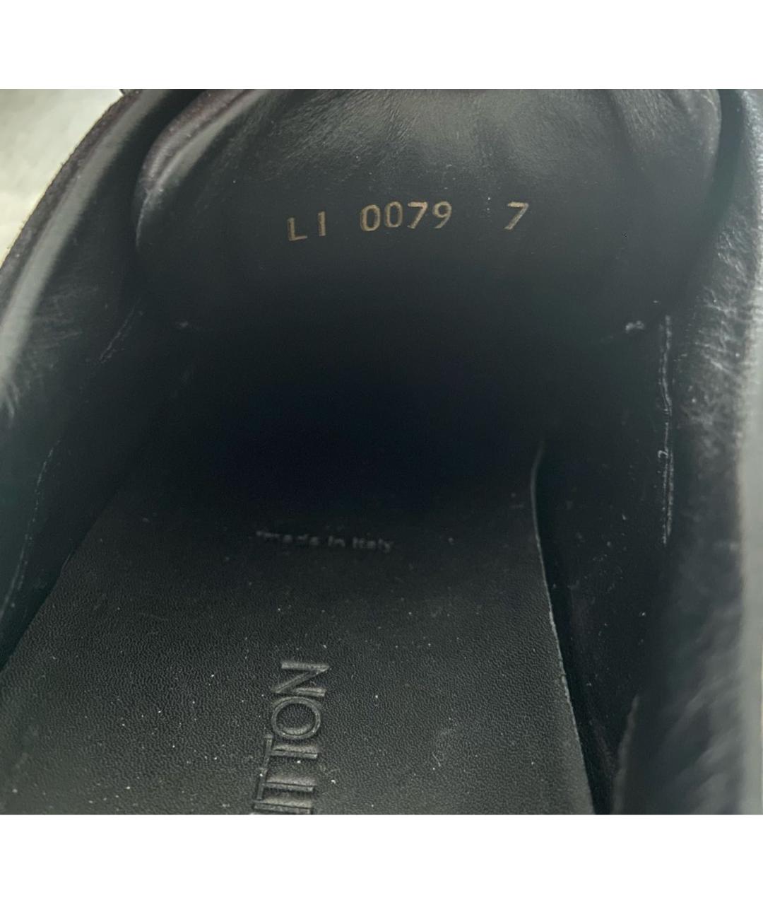 LOUIS VUITTON PRE-OWNED Черные кожаные низкие кроссовки / кеды, фото 6