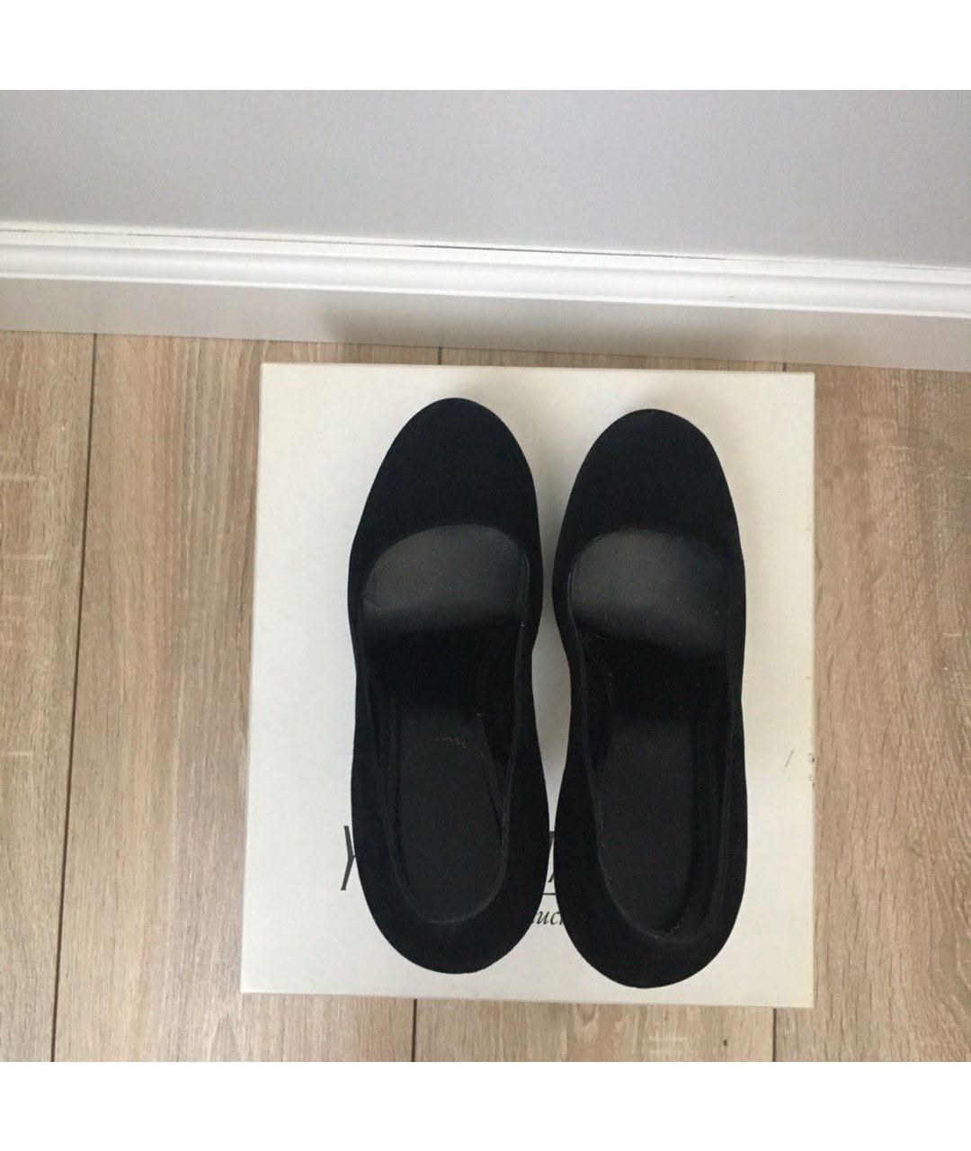 SAINT LAURENT Черные замшевые туфли, фото 4