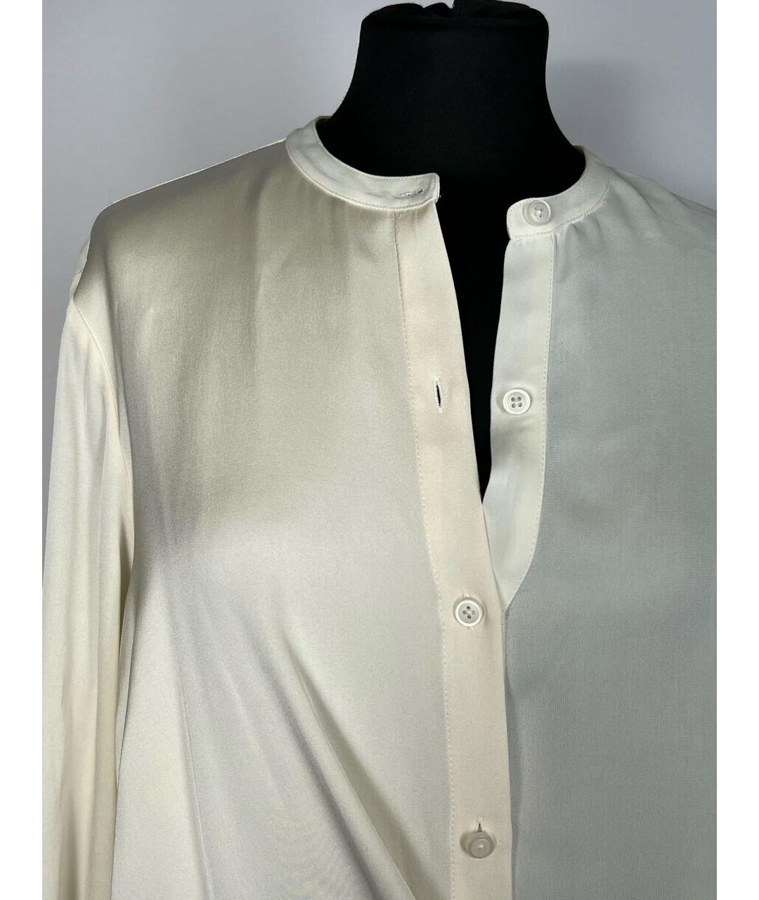 DKNY Бежевая вискозная блузы, фото 4