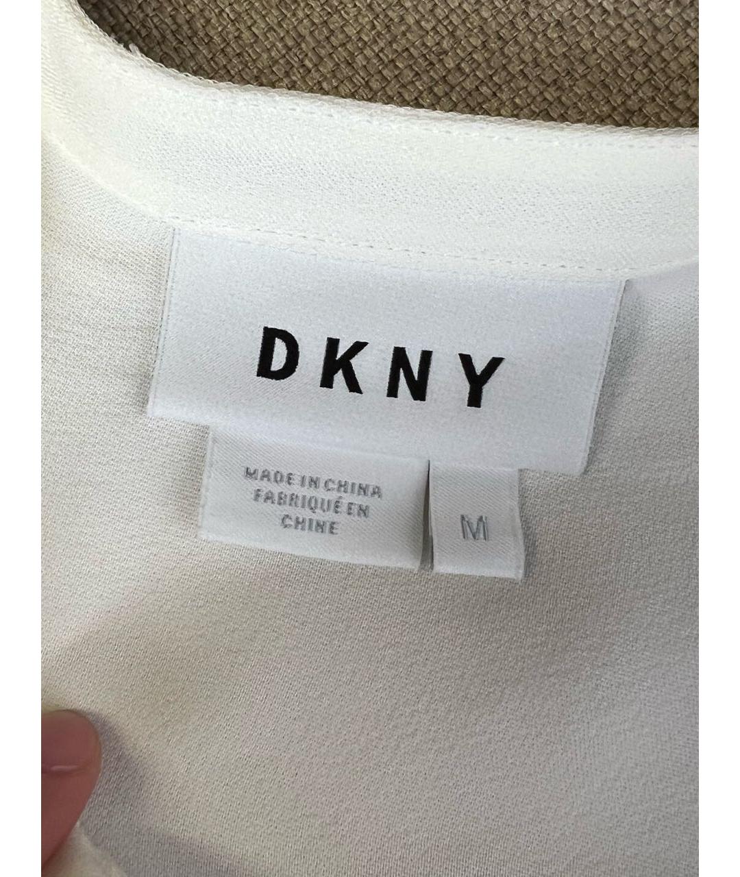 DKNY Бежевая вискозная блузы, фото 6