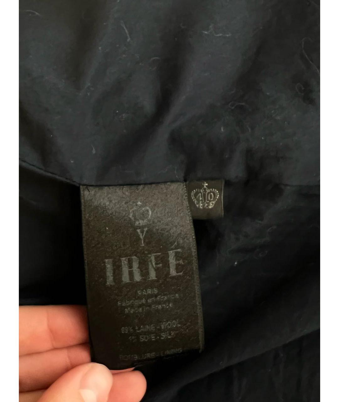 IRFE Черное шерстяное пальто, фото 7