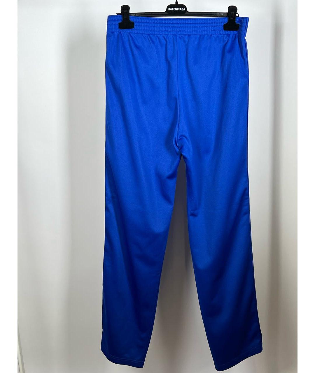 GIVENCHY Синие полиэстеровые прямые брюки, фото 2