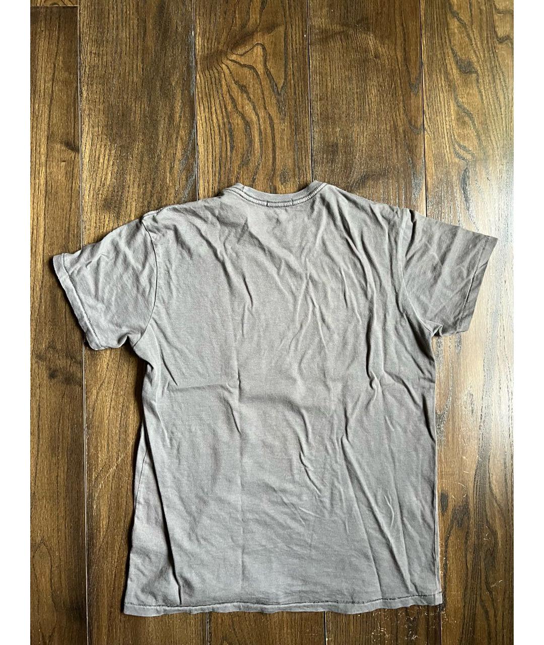 R13 Антрацитовая хлопковая футболка, фото 2