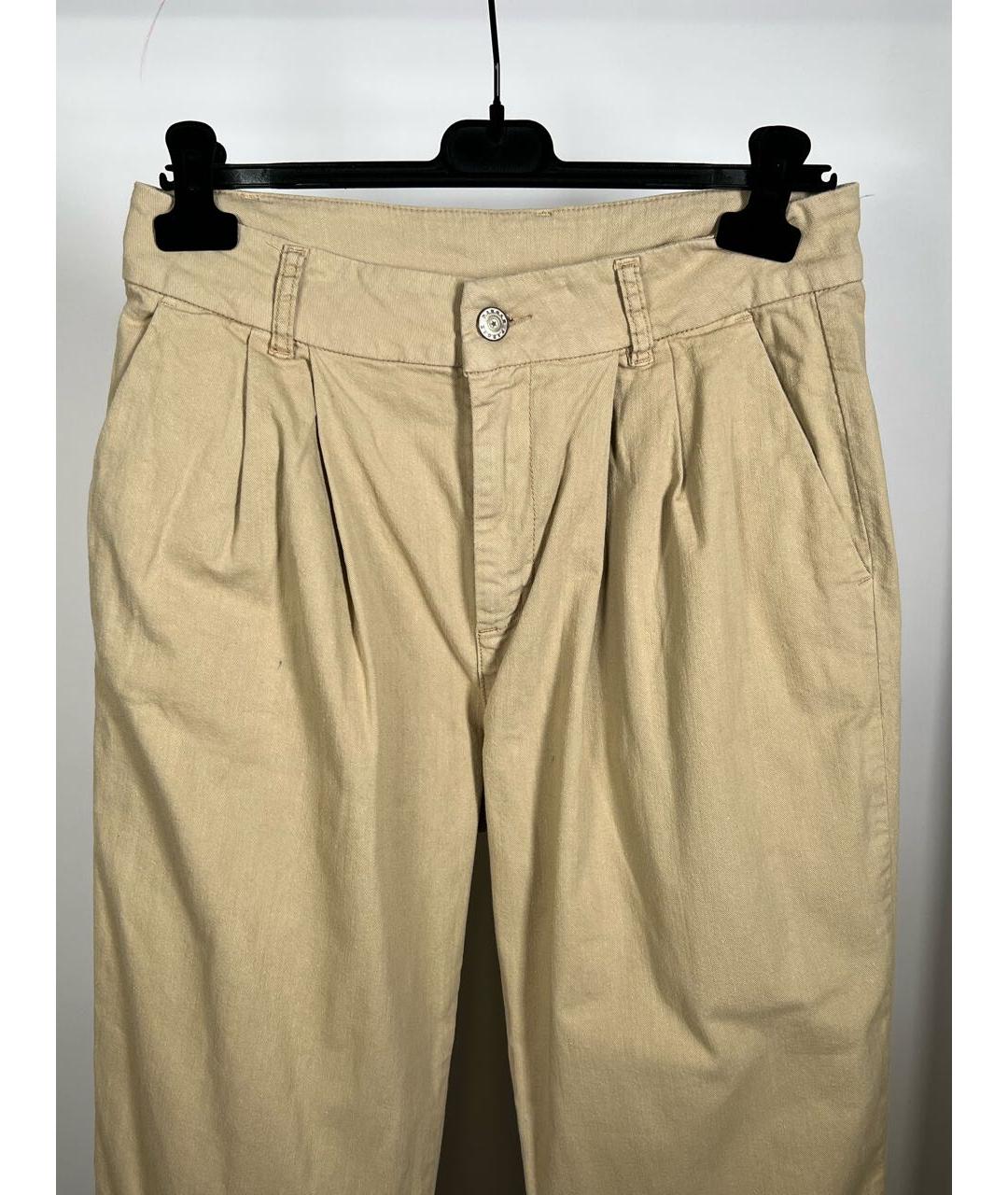 P.A.R.O.S.H. Коричневые хлопковые прямые джинсы, фото 3