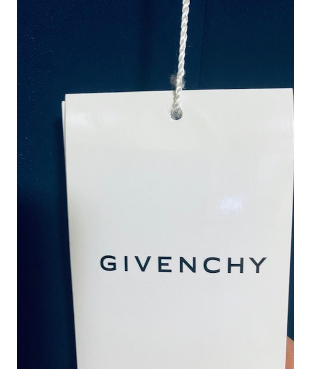 GIVENCHY Синие вискозные брюки узкие, фото 5