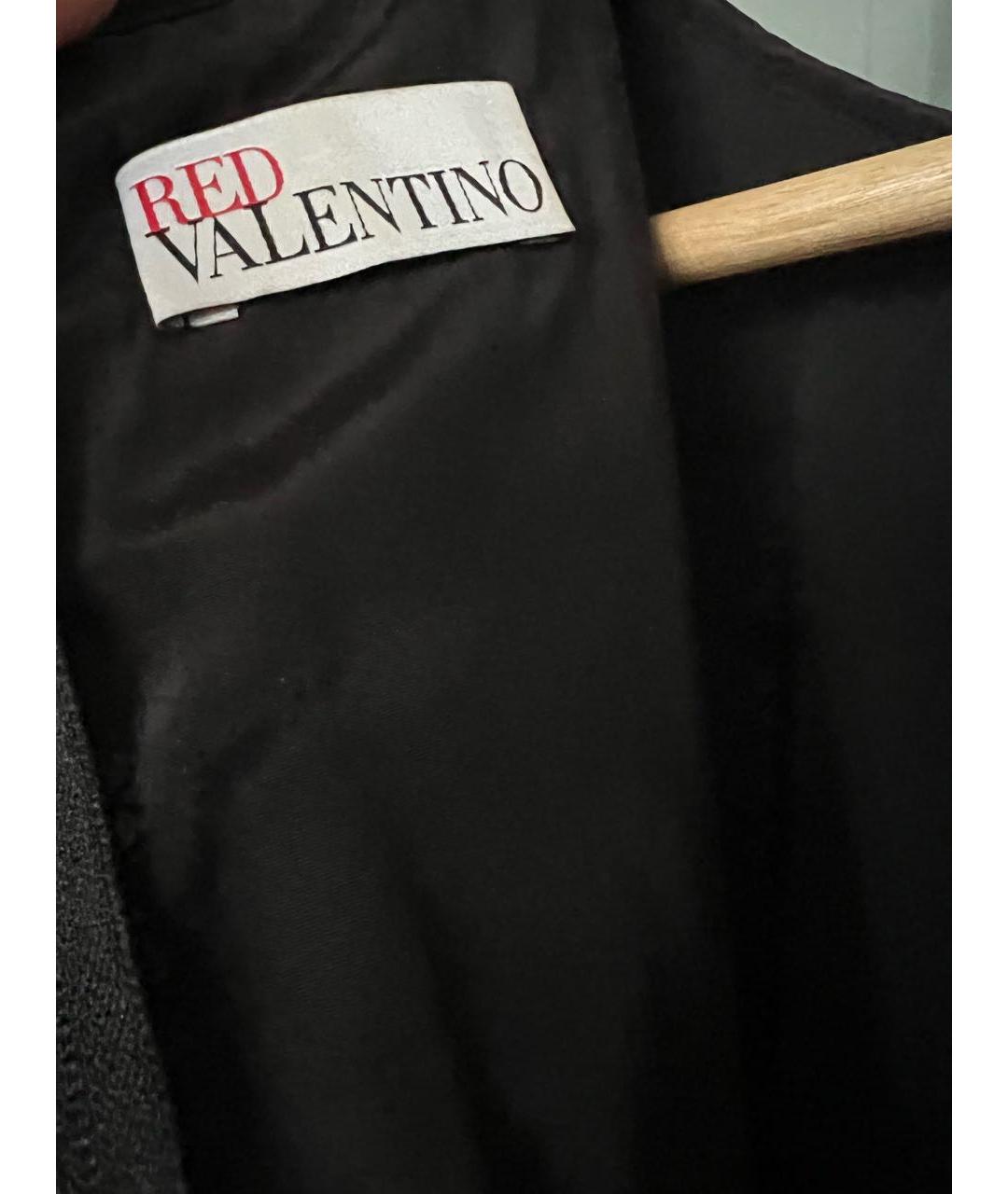 RED VALENTINO Черное полиэстеровое вечернее платье, фото 4