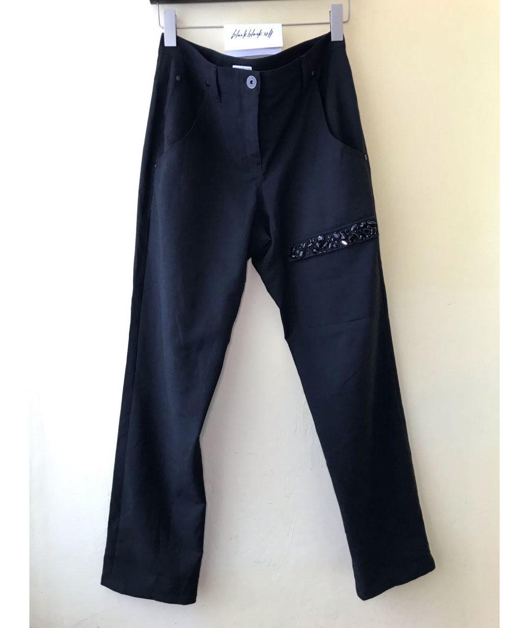 BRUNELLO CUCINELLI Черные шерстяные прямые брюки, фото 9