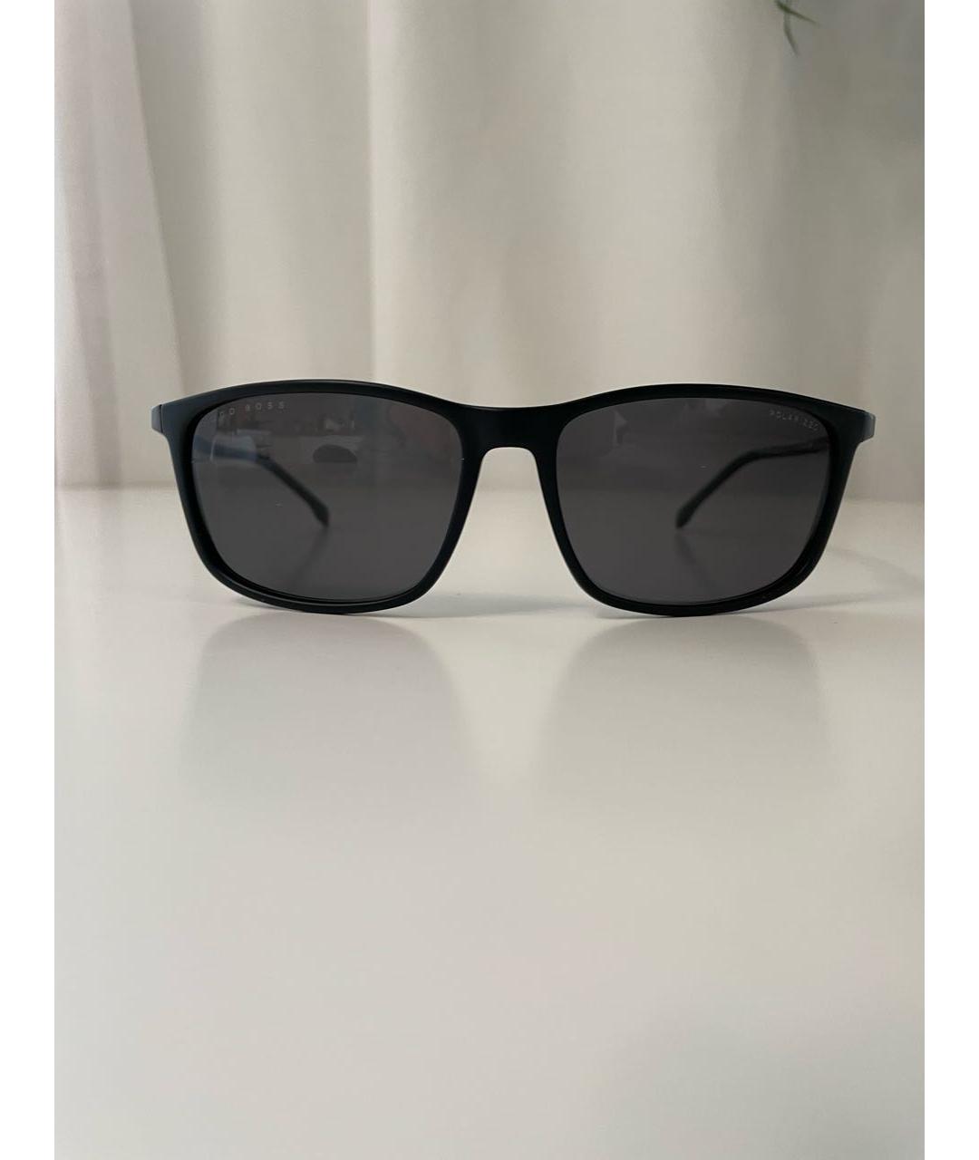 HUGO BOSS Черные пластиковые солнцезащитные очки, фото 9