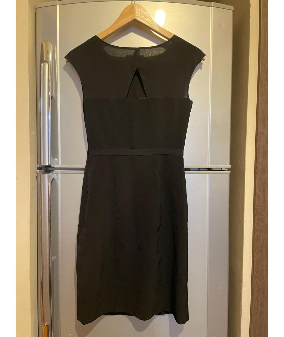 MAX&CO Черное шелковое коктейльное платье, фото 2