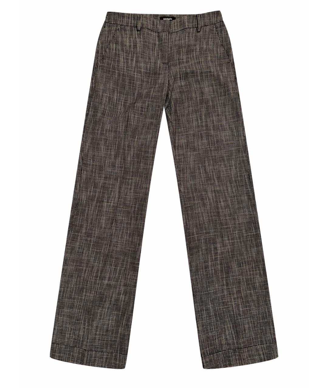 MAX&CO Серые шерстяные прямые брюки, фото 1