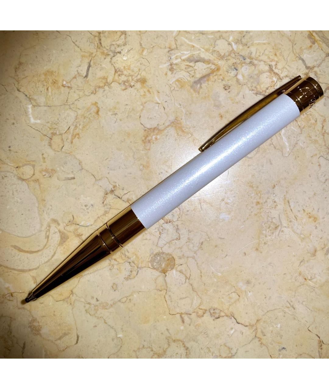 DUPONT Белая позолоченная шариковая ручка, фото 5