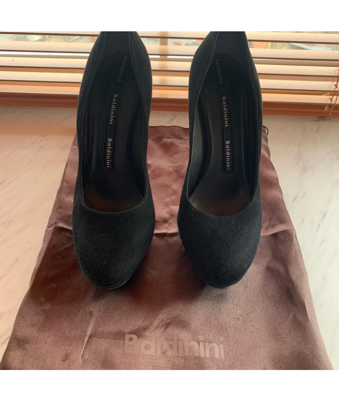 BALDININI Черные замшевые туфли, фото 2