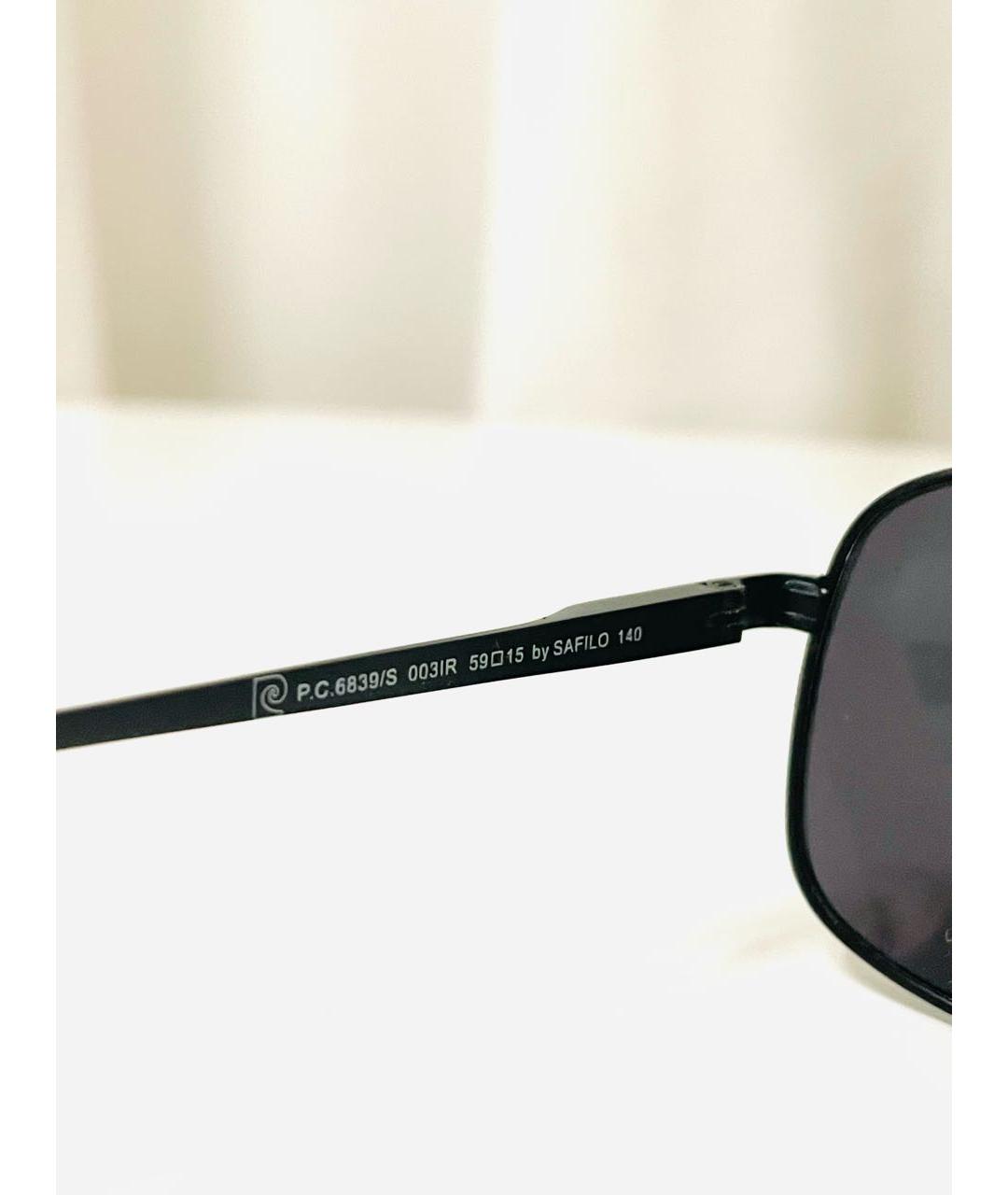 PIERRE CARDIN Черные металлические солнцезащитные очки, фото 5