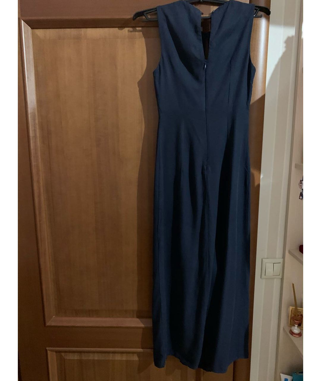 STEFANEL Темно-синее льняное повседневное платье, фото 2