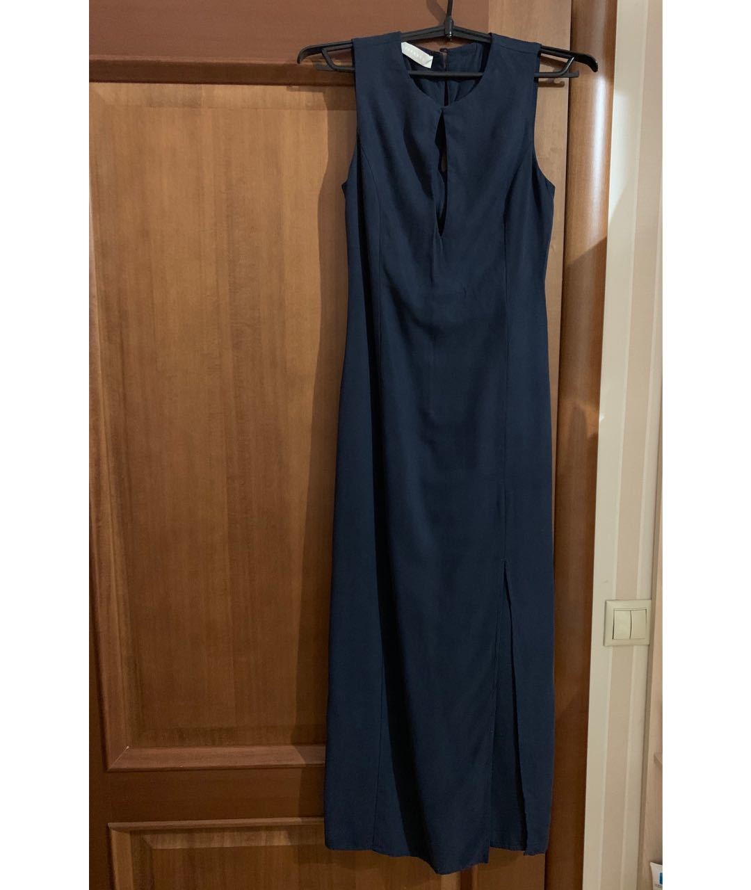 STEFANEL Темно-синее льняное повседневное платье, фото 7