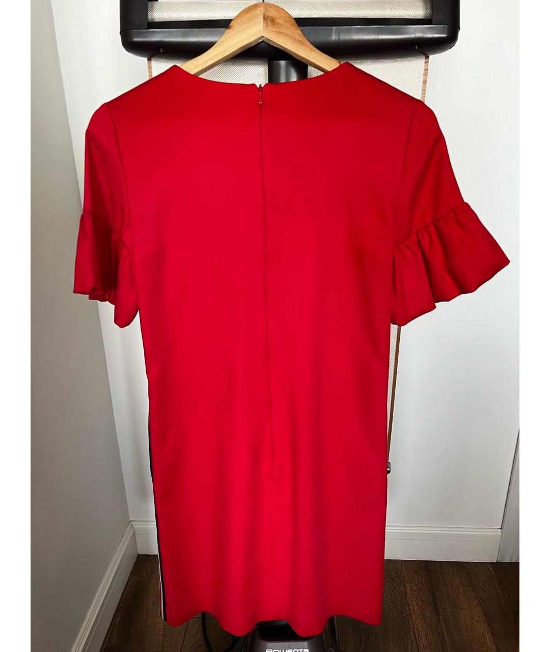 HUGO BOSS Красное хлопковое повседневное платье, фото 2