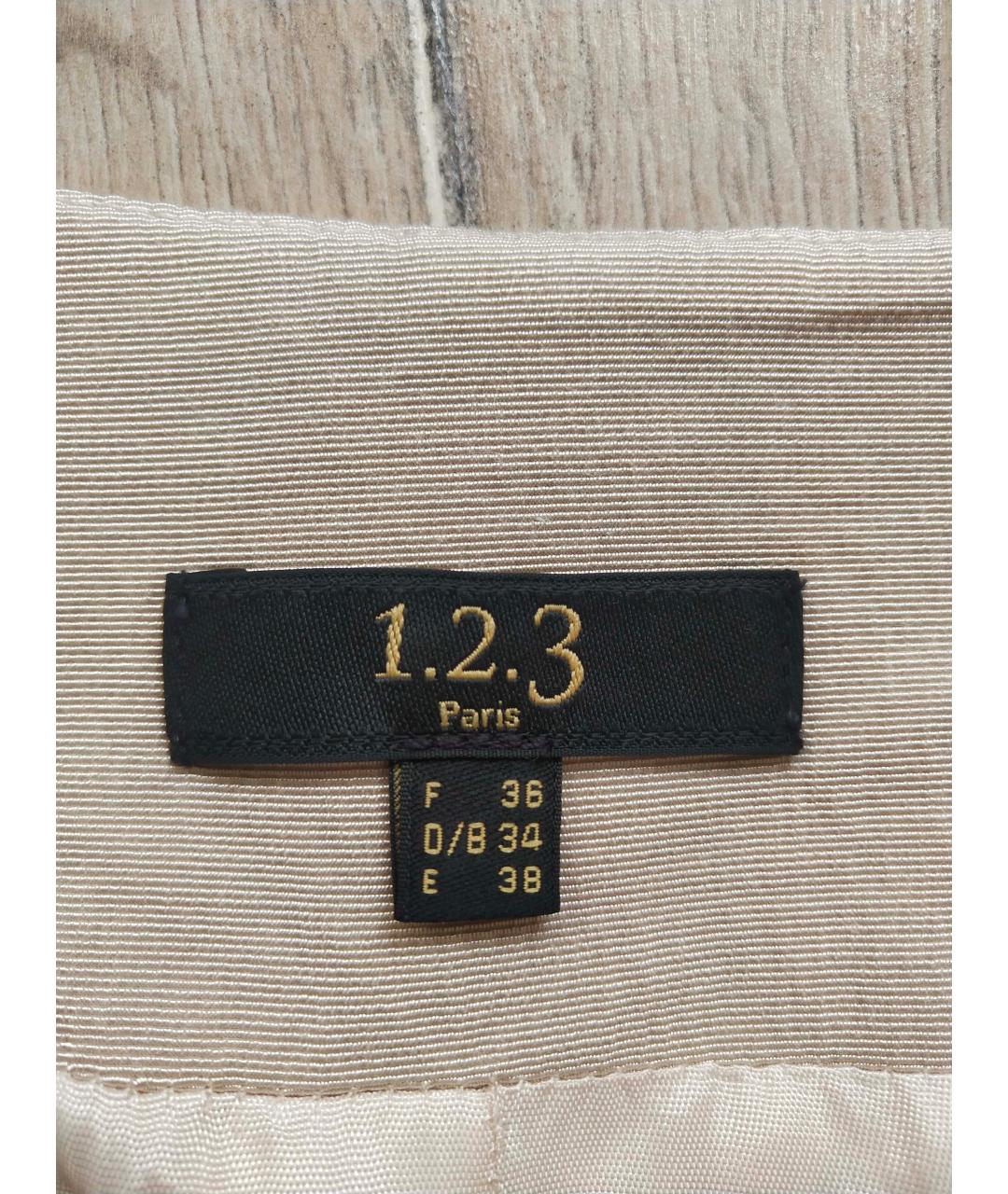 123 Бежевый вискозный жакет/пиджак, фото 3