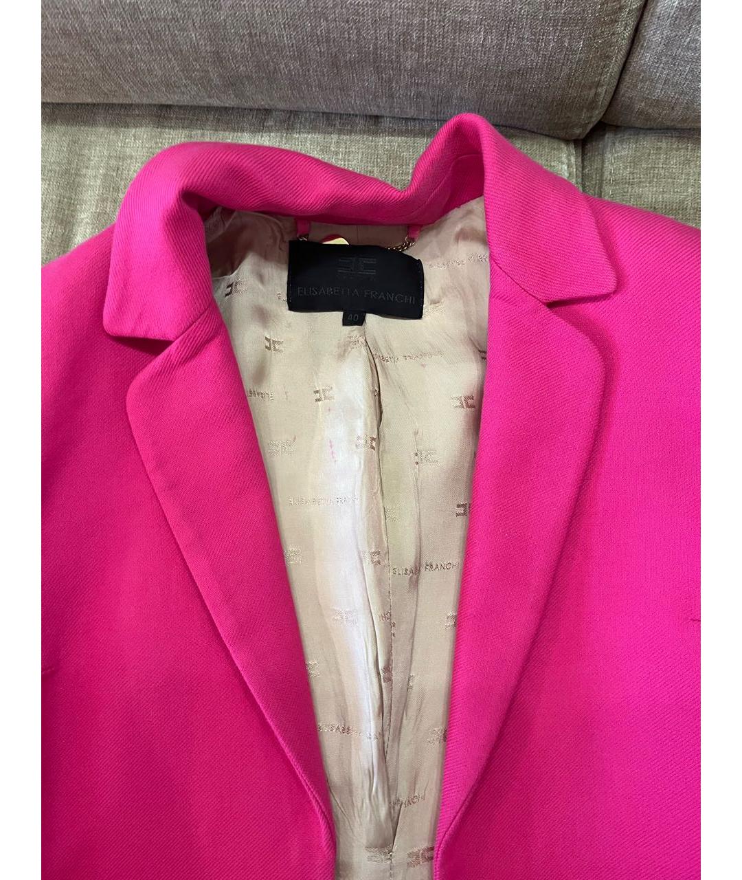 ELISABETTA FRANCHI Розовый жакет/пиджак, фото 3