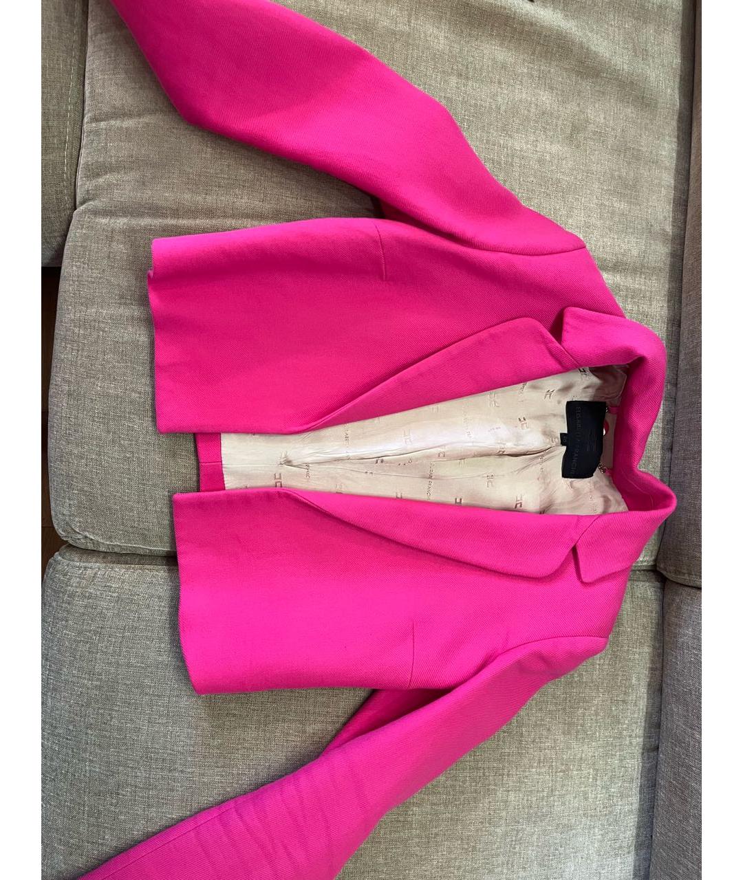 ELISABETTA FRANCHI Розовый жакет/пиджак, фото 4