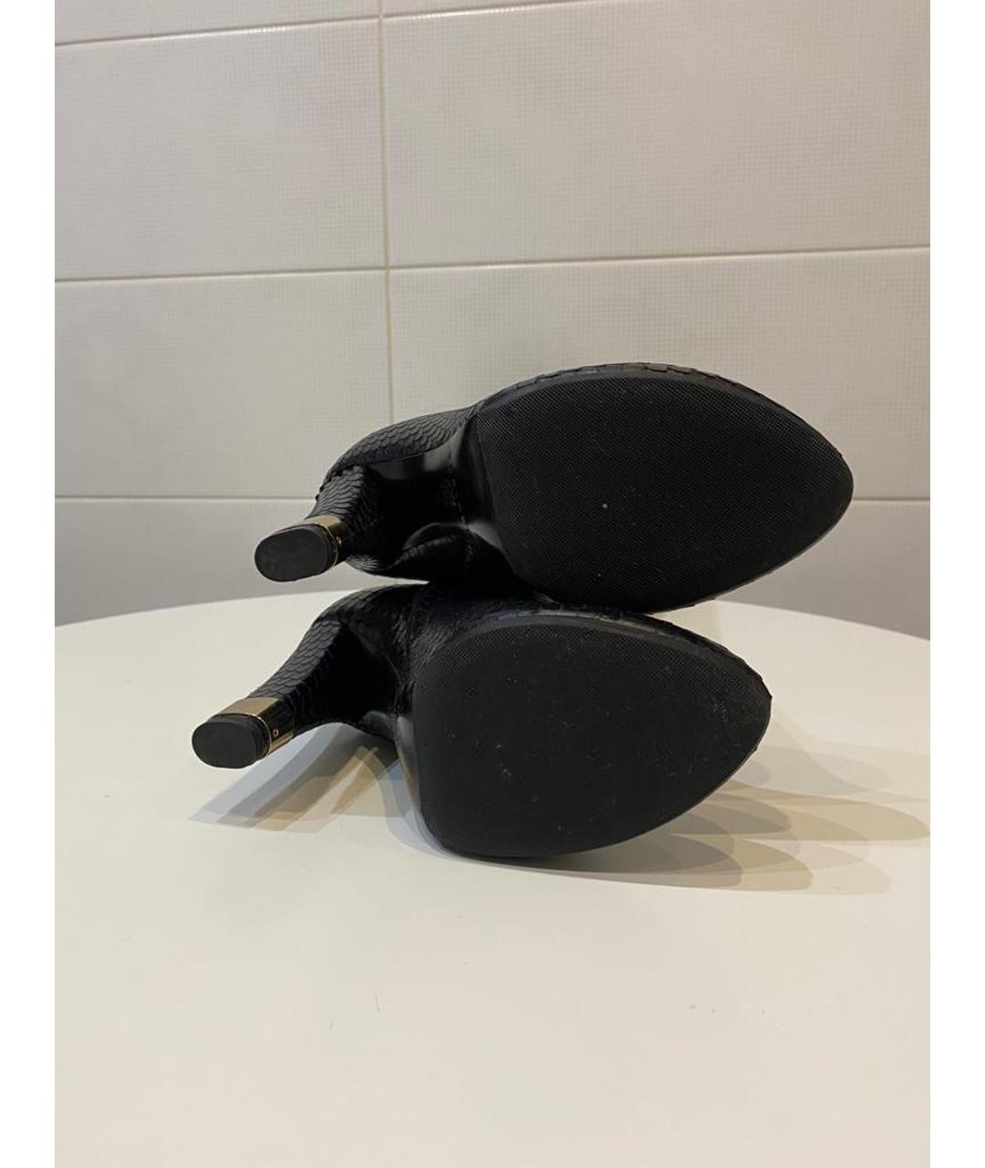 CASADEI Черные сапоги из экзотической кожи, фото 5