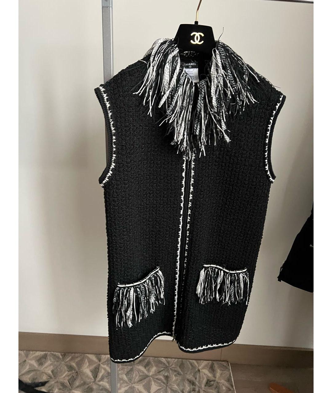 CHANEL PRE-OWNED Черный хлопковый жакет/пиджак, фото 2