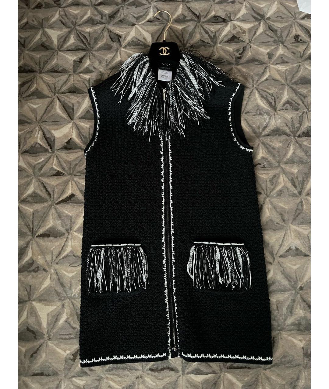 CHANEL PRE-OWNED Черный хлопковый жакет/пиджак, фото 6