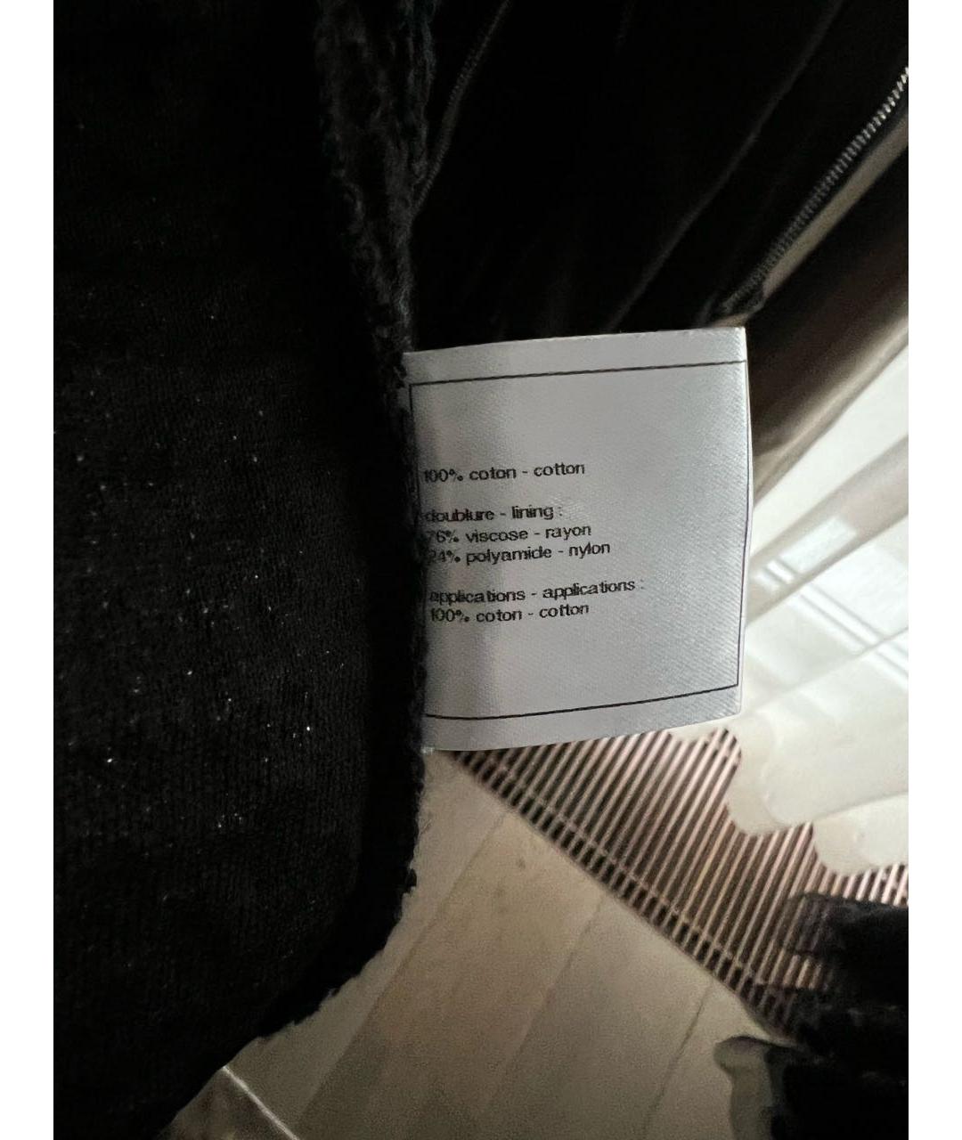CHANEL PRE-OWNED Черный хлопковый жакет/пиджак, фото 5