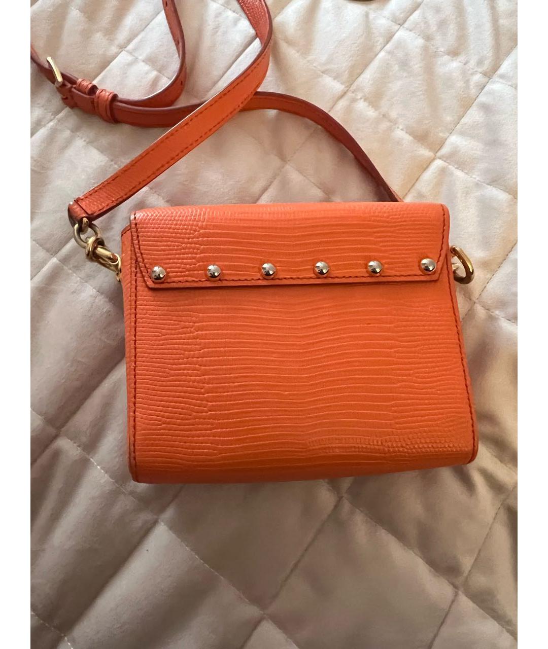 DOLCE&GABBANA Оранжевая кожаная сумка через плечо, фото 3