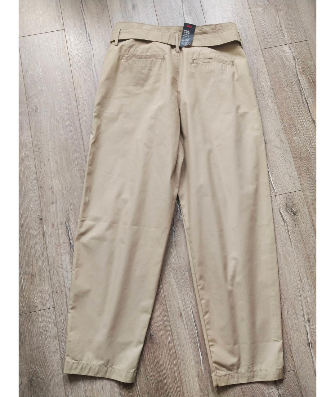LEVI'S Бежевые хлопковые брюки широкие, фото 2