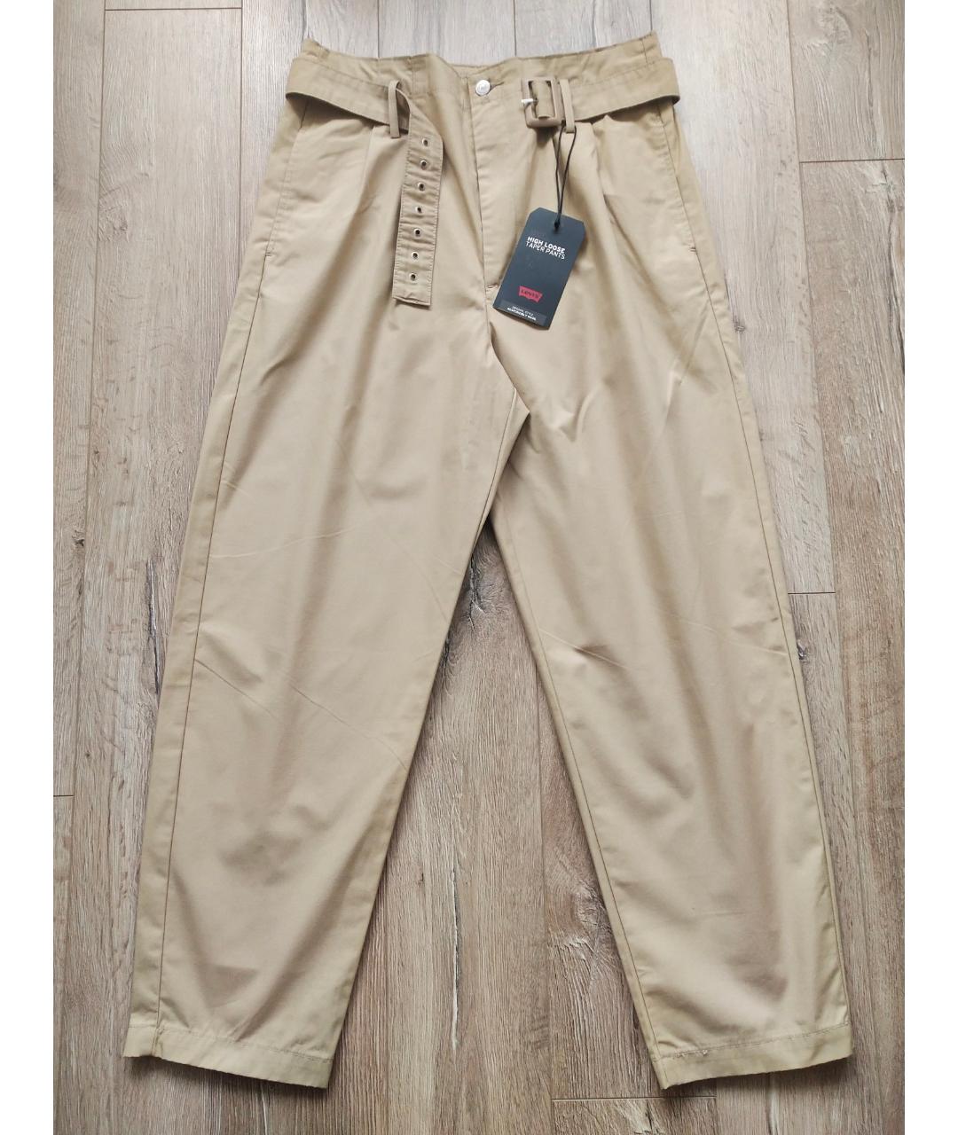 LEVI'S Бежевые хлопковые брюки широкие, фото 10