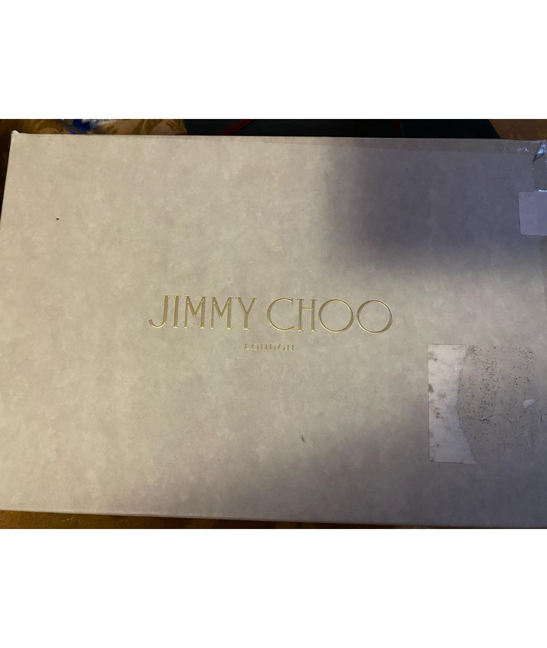 JIMMY CHOO Белые сабо из экзотической кожи, фото 4