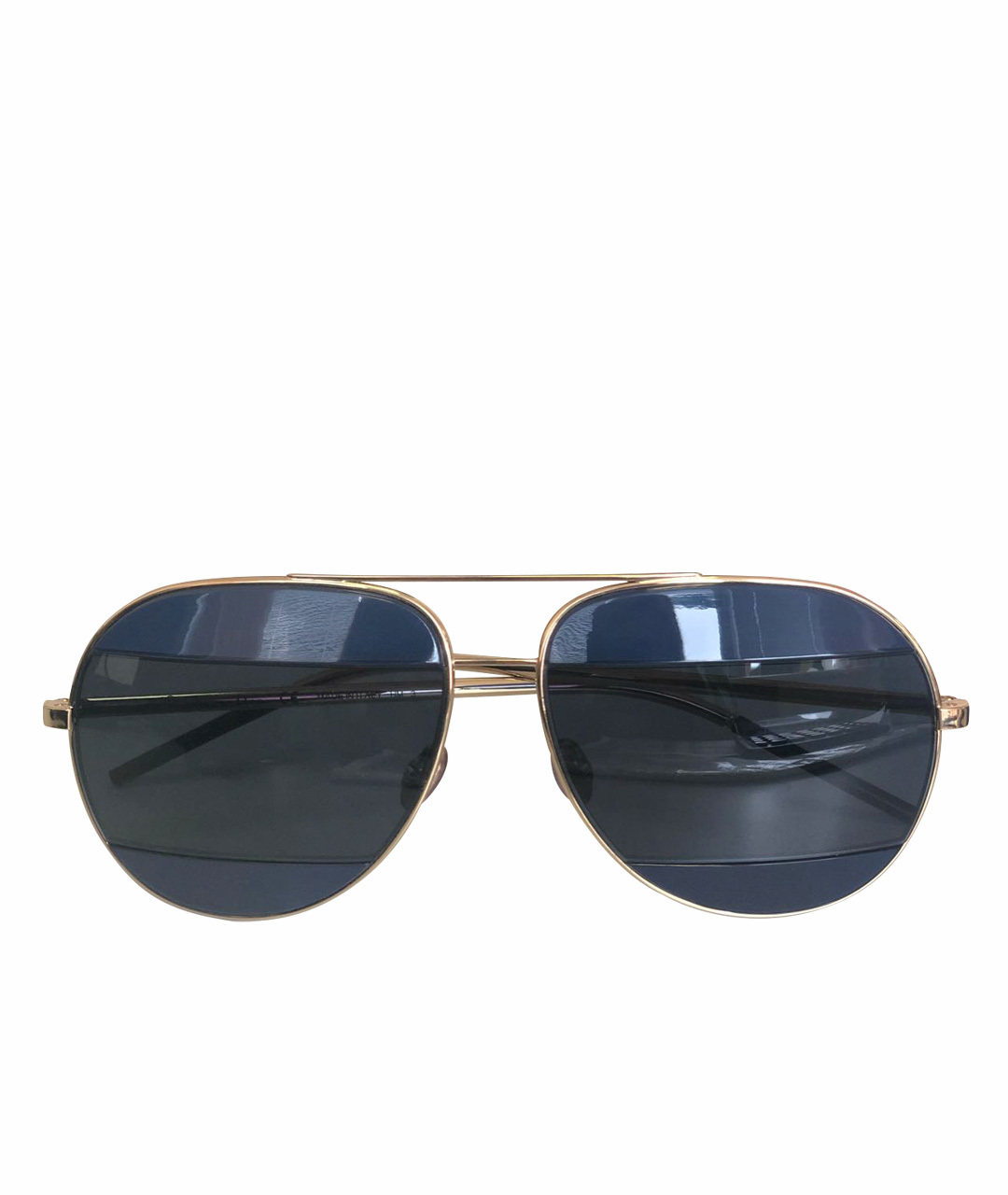 CHRISTIAN DIOR PRE-OWNED Темно-синие металлические солнцезащитные очки, фото 1