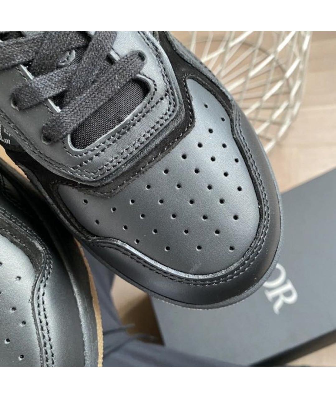 CHRISTIAN DIOR PRE-OWNED Черные кожаные низкие кроссовки / кеды, фото 6