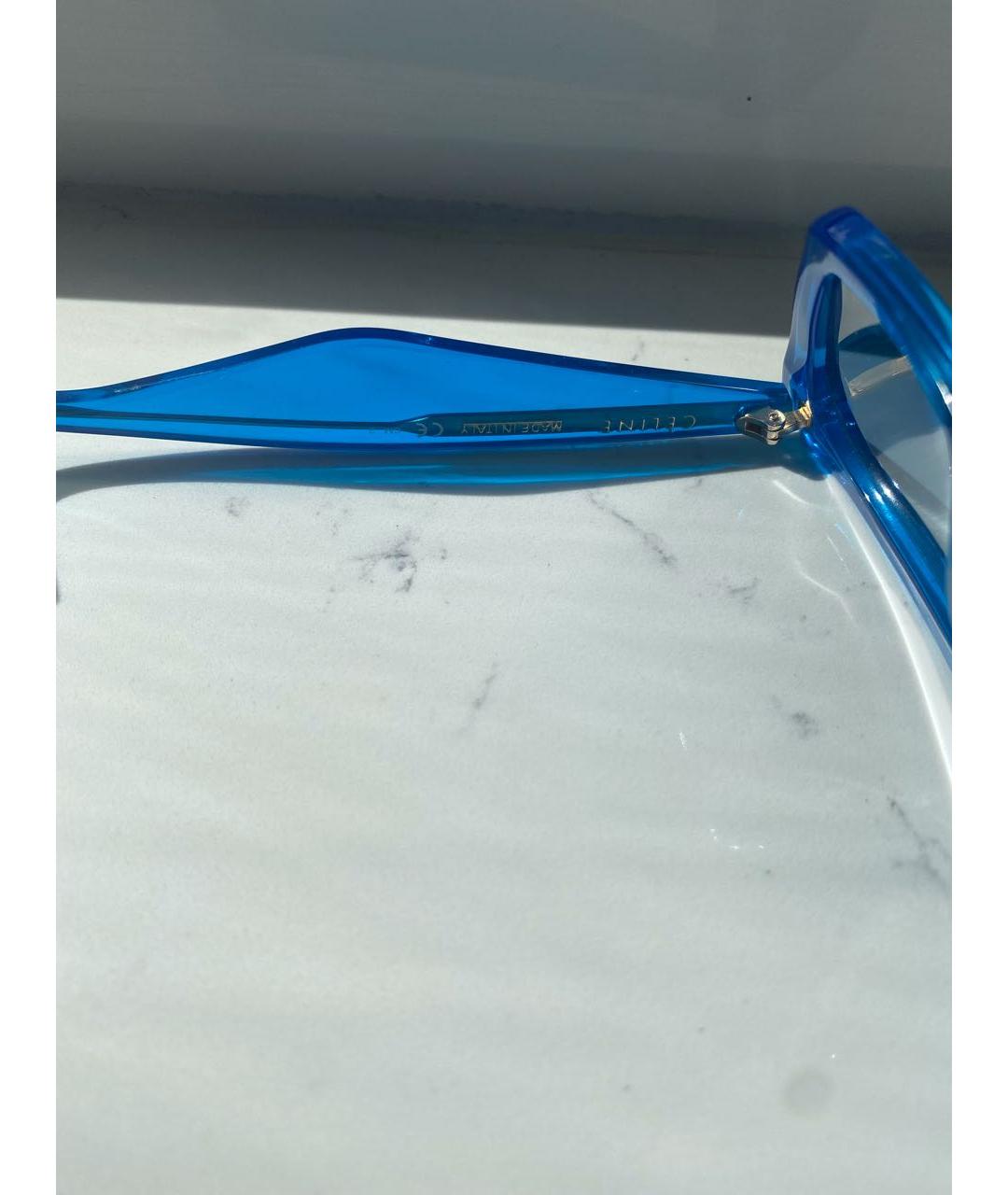 CELINE PRE-OWNED Голубые пластиковые солнцезащитные очки, фото 3