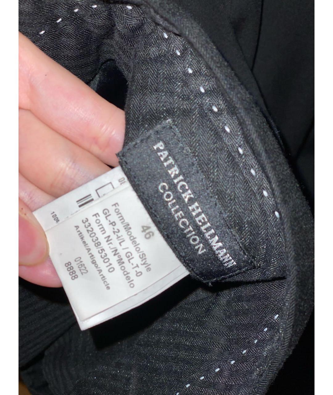 PATRICK HELLMANN Черный шерстяной пиджак, фото 7