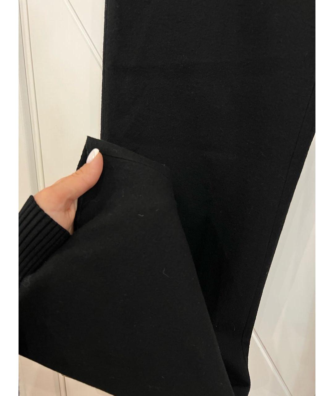 MAISON MARGIELA Черные шерстяные повседневные брюки, фото 3