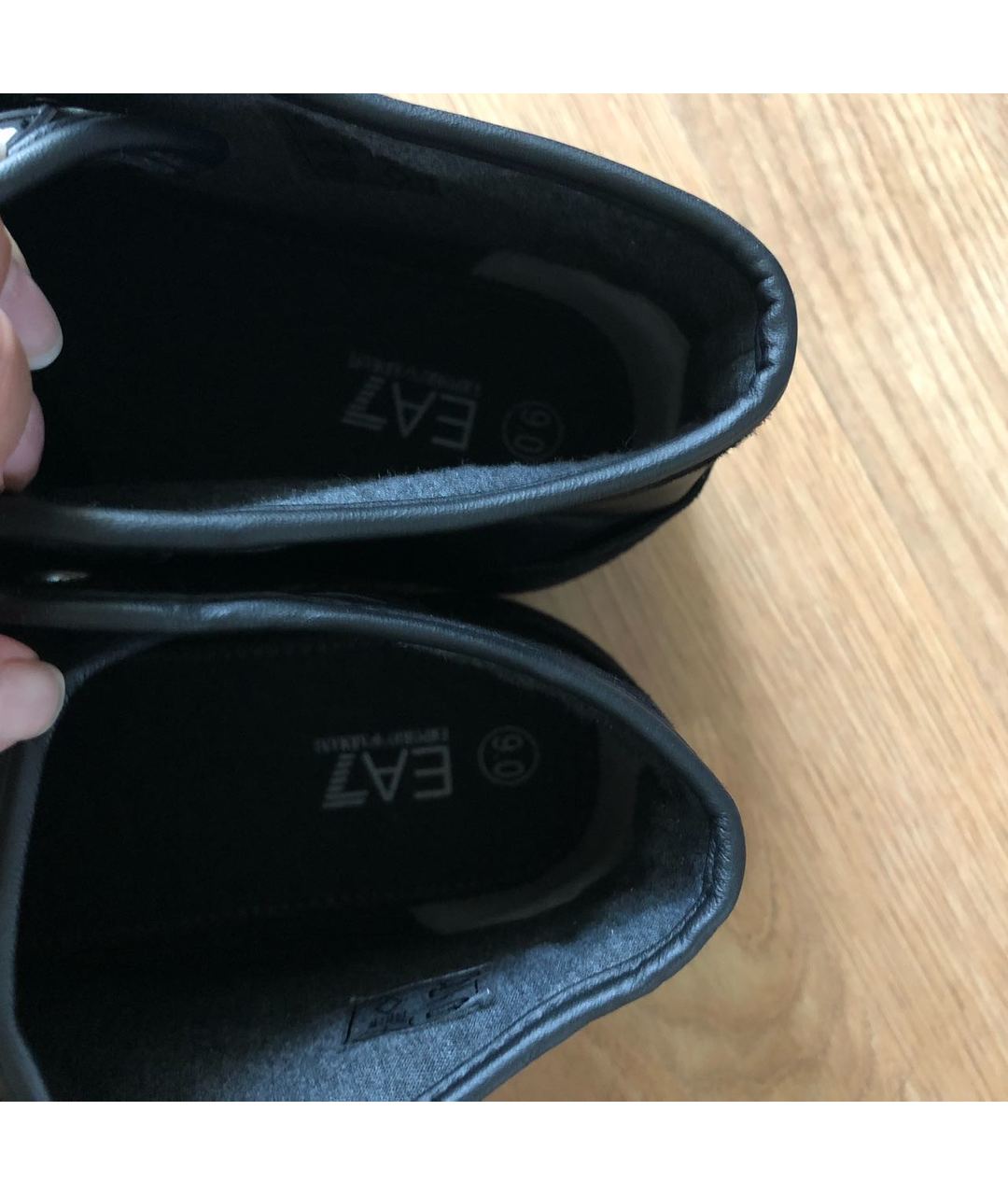 EMPORIO ARMANI Черные замшевые высокие кроссовки / кеды, фото 7