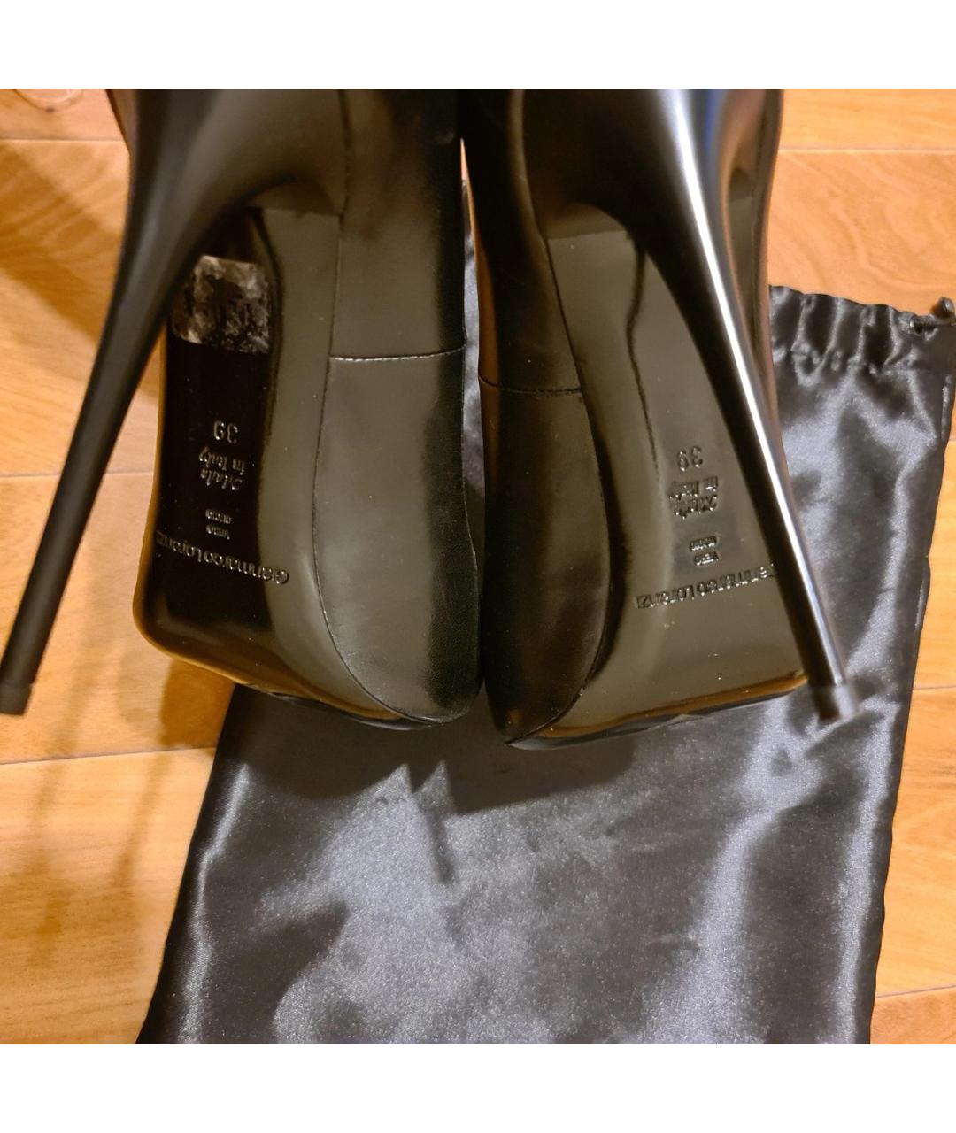 GIAN MARCO LORENZI Черные кожаные туфли, фото 8