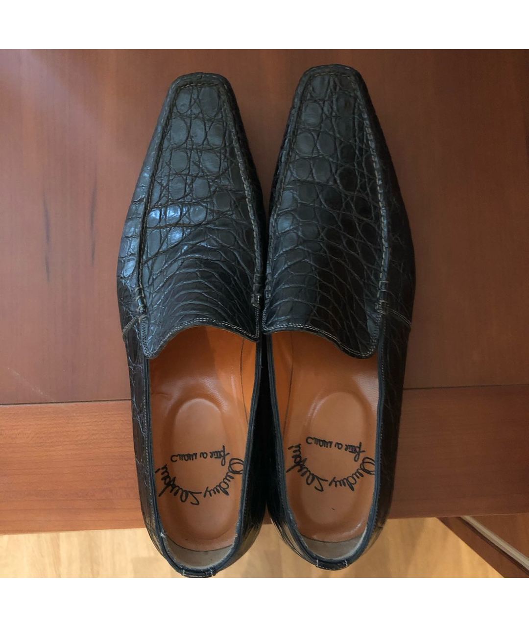 SANTONI Черные туфли из лакированной кожи, фото 3