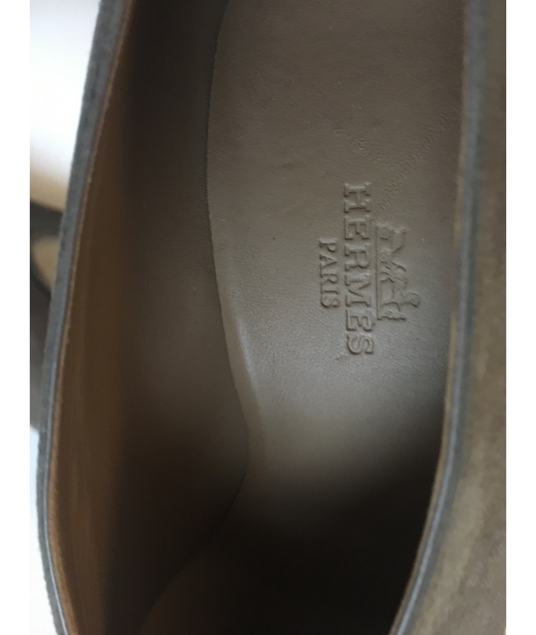 HERMES PRE-OWNED Бежевые замшевые туфли, фото 8