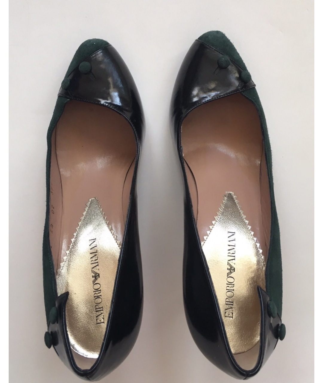 EMPORIO ARMANI Зеленые замшевые туфли, фото 3