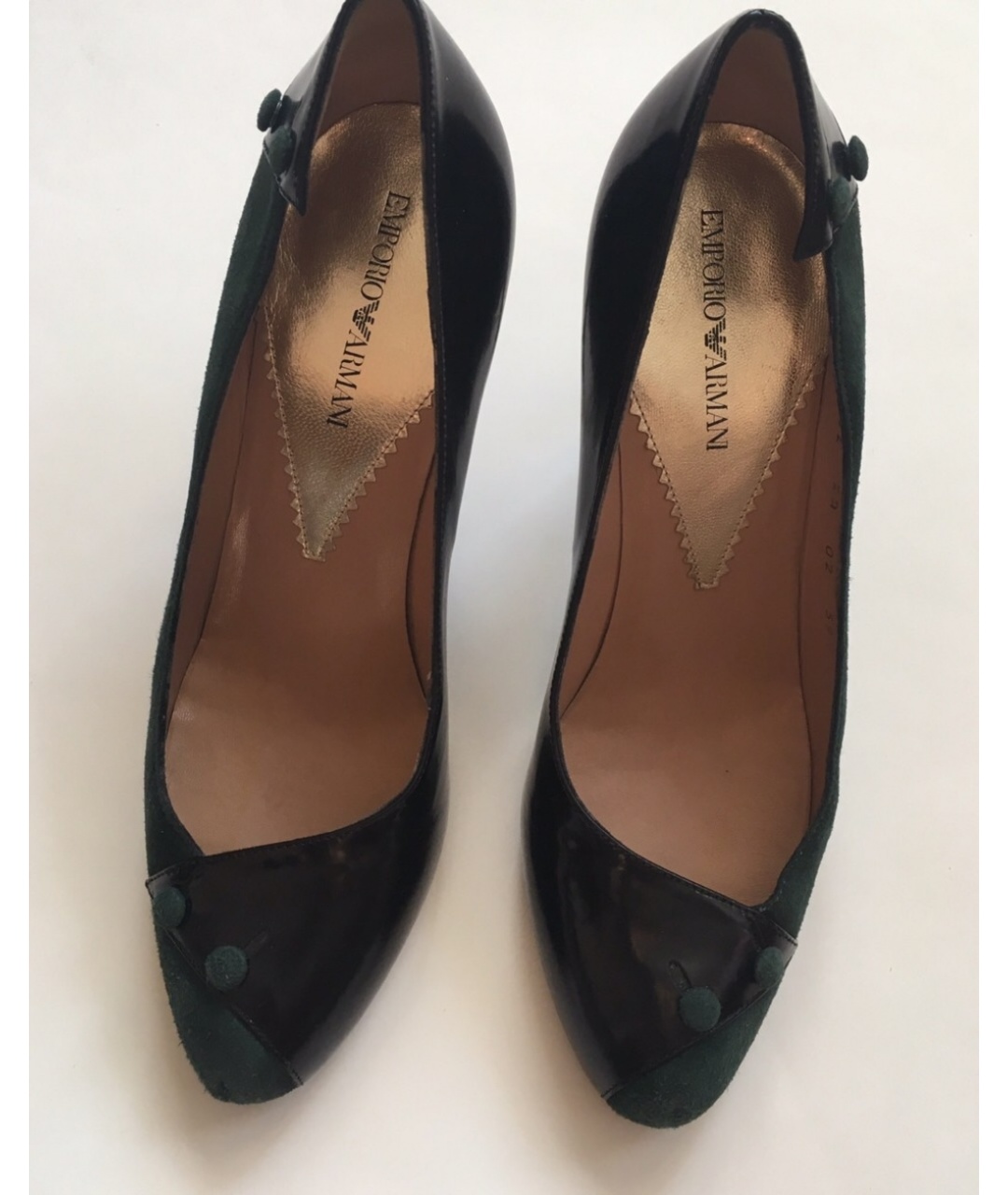 EMPORIO ARMANI Зеленые замшевые туфли, фото 2